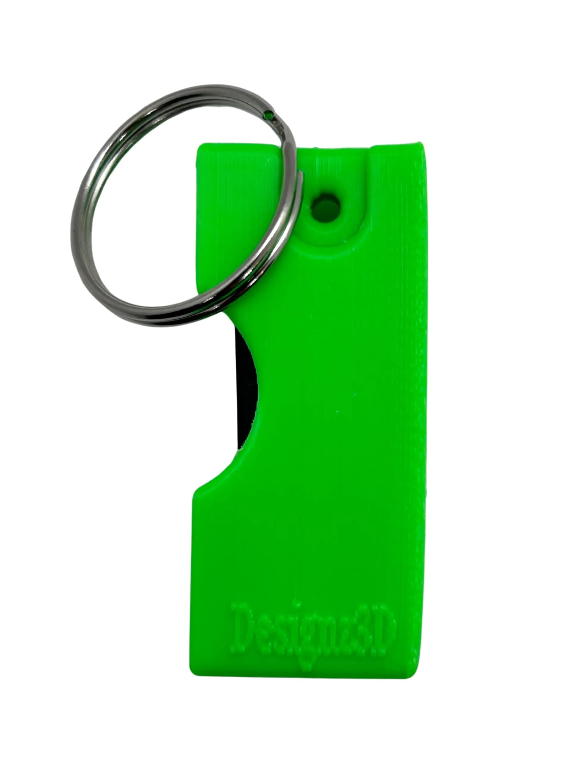 Designz3D Yubikey Protector Flip Case Keychain Holder with Keyring, Light Green (5 NFC) | Protects Yubikeys from Damage - view 3