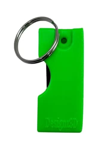Designz3D Yubikey Protector Flip Case Keychain Holder with Keyring, Light Green (5 NFC) | Protects Yubikeys from Damage thumbnail 3