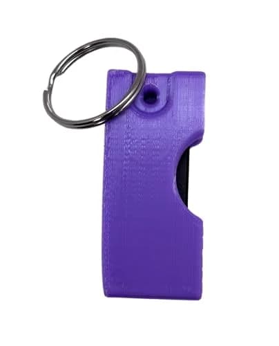 Designz3D Purple Yubikey Protector Flip Case Keychain Holder with Keyring | 3D Printed Water Resistant thumbnail 3