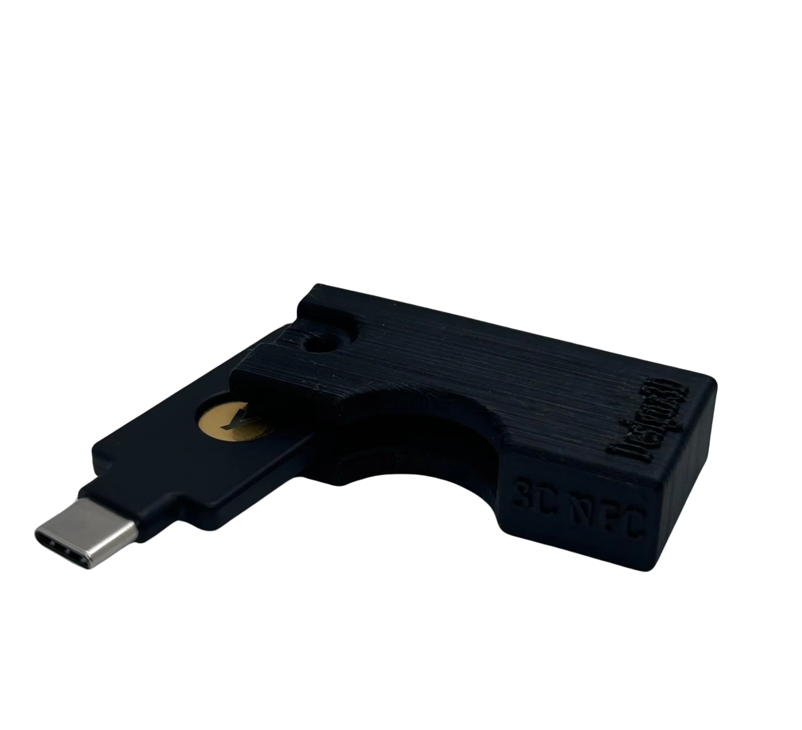 Designz3D Yubikey Protector Flip Case Keychain Holder for 5C NFC (Black) | 3D Printed, Water Resistant - view 5