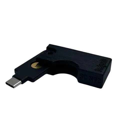 Designz3D Yubikey Protector Flip Case Keychain Holder for 5C NFC (Black) | 3D Printed, Water Resistant thumbnail 5