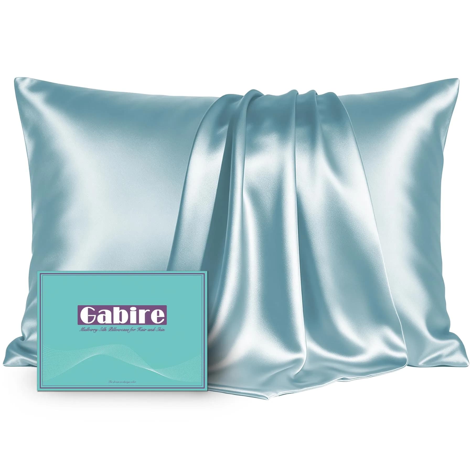 Gabire Mulberry Silk Pillowcase for Hair and Skin | Prevent Acne & Wrinkles, Organic Silk, King (20"×36")