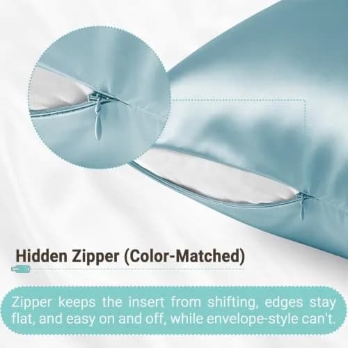 Gabire Mulberry Silk Pillowcase for Hair and Skin | Prevent Acne & Wrinkles, Organic Silk, King (20"×36") thumbnail 5
