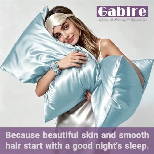 Gabire Mulberry Silk Pillowcase for Hair and Skin | Prevent Acne & Wrinkles, Organic Silk, King (20"×36") thumbnail 6