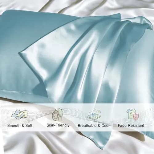 Gabire Mulberry Silk Pillowcase for Hair and Skin | Prevent Acne & Wrinkles, Organic Silk, King (20"×36") thumbnail 2