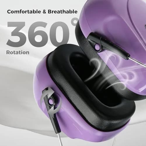 ProCase Hearing Protection Earmuffs NRR 28dB, Noise Cancelling Headphones 2-Pack | ANSI S3.19 Certified thumbnail 4