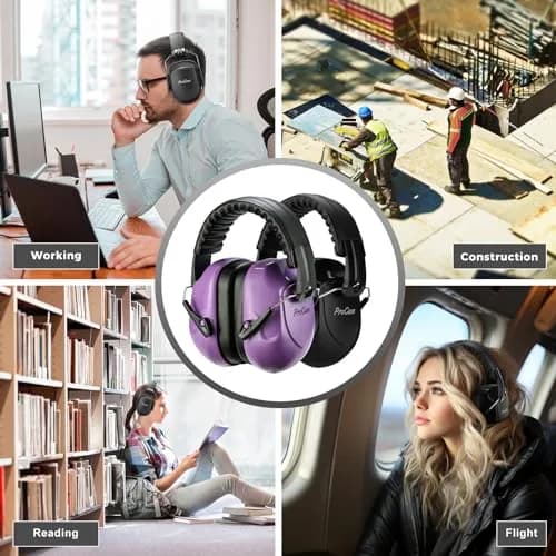 ProCase Hearing Protection Earmuffs NRR 28dB, Noise Cancelling Headphones 2-Pack | ANSI S3.19 Certified thumbnail 5