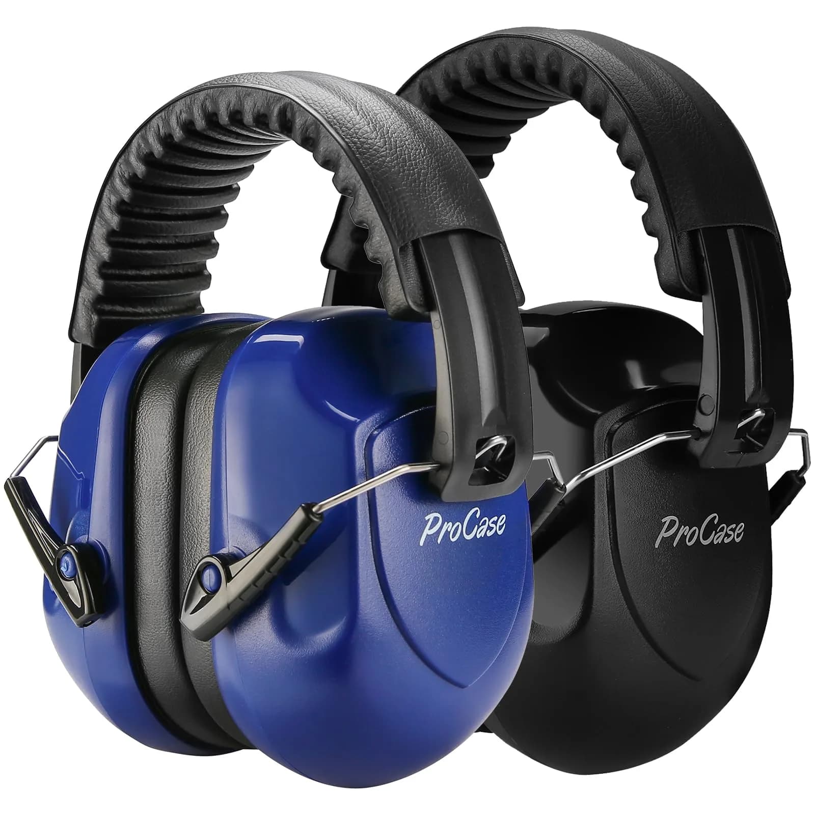 ProCase NRR 28dB Passive Hearing Protection Earmuffs | Adjustable Noise Reduction Headphones for Adults & Teens (2-Pack, Navy & Black) - main product image