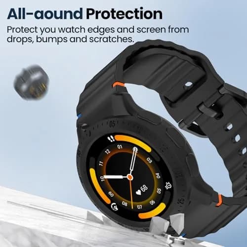 Chofit Rugged TPU Case for Garmin Venu 3 Smartwatch | Black&Black (2-Pack) thumbnail 2