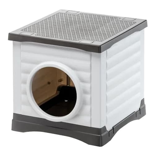 Ferplast PETVILLA 50 Small Dog & Cat Kennel | Eco-Friendly Recycled Plastic Pet Shelter thumbnail 1