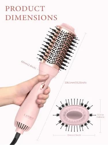 LANDOT One-Step Hair Blow Dryer Brush 1000W | 16.5cm (6.5 Inch) Oval Barrel thumbnail 4