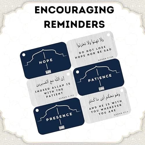 Zarf Limited Islamic Affirmations Cards (30 Daily Reminders) | Spiritual Quran Quotes, Durable 600gsm Paper, Portable Size thumbnail 5