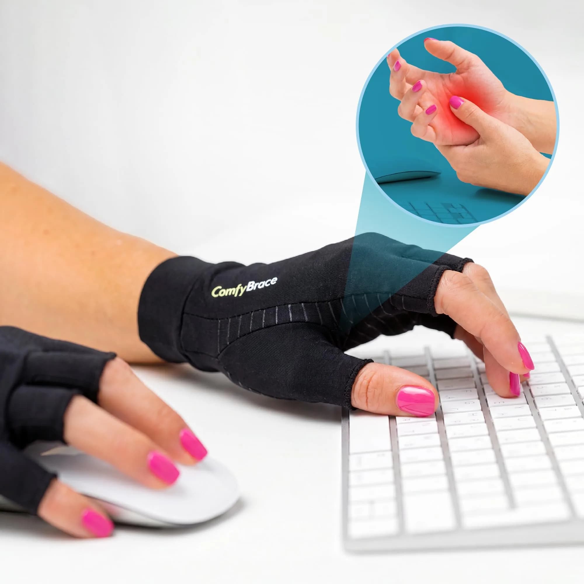 ComfyBrace Copper Arthritis Gloves XL (1 Pair) | Hand Compression Gloves for Swelling, Carpal Tunnel, Tendonitis Relief - view 8
