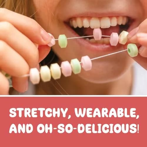 4YoreElves Candy Bracelets Individually Wrapped, Pack of 24 Pastel Candy Jewelry | Fun Retro Party Favors thumbnail 6