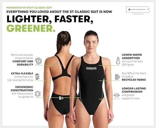 ARENA Powerskin ST Next Classic Women's Competition Racing Swimsuit 34 | Hydrodynamic, Sustainable Performance thumbnail 3