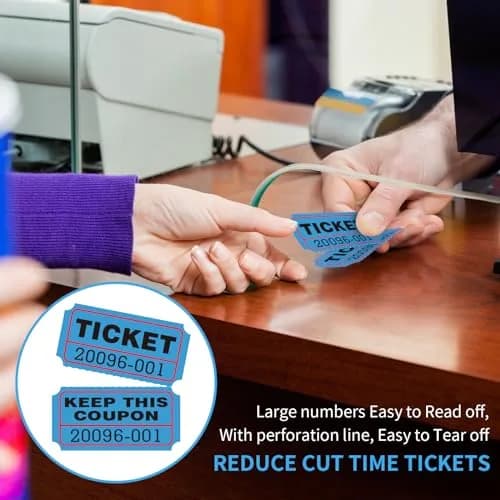 L LIKED Raffle Tickets Double Rolls 1000 Pairs Blue | Easy Separation & Clear Numbering for Events thumbnail 5