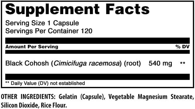 Amazing Nutrition Black Cohosh 540mg 120 Capsule Supplement | Gluten Free | Made in USA (3 Pack) thumbnail 2