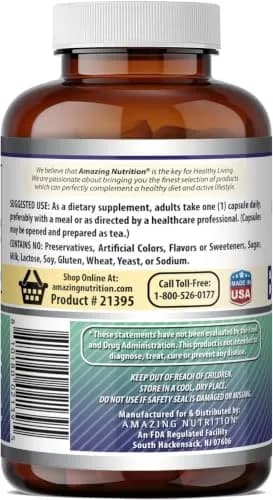Amazing Nutrition Black Cohosh 540mg 120 Capsule Supplement | Gluten Free | Made in USA (3 Pack) thumbnail 5