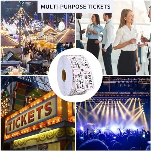 L LIKED White Raffle Tickets 2" x 2", Double Roll, 1000 Pairs/Roll | Consecutive Numbering for Easy Verification thumbnail 7