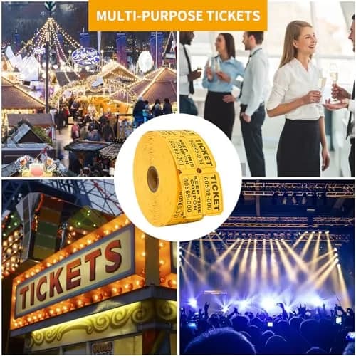 L LIKED Yellow Raffle Tickets 2" x 2" Double Roll (1000 Pairs) | Consecutive Numbering for Easy Event Management thumbnail 7
