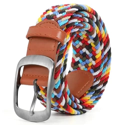 XZQTIVE Braided Stretch Belt for Men & Women | 3.5cm (1.38in) Wide, Adjustable Fit thumbnail 1