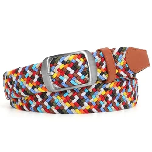 XZQTIVE Braided Stretch Belt for Men & Women | 3.5cm (1.38in) Wide, Adjustable Fit thumbnail 2