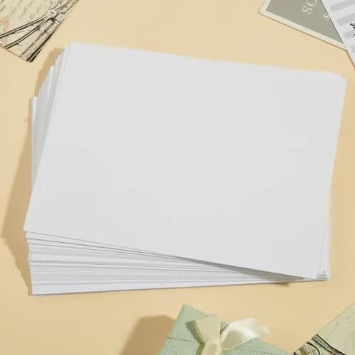 Toperd 50 Pack White Folded Cardstock Greeting Cards | 4x6 Inches, Blank, Premium 250GSM Paper thumbnail 7