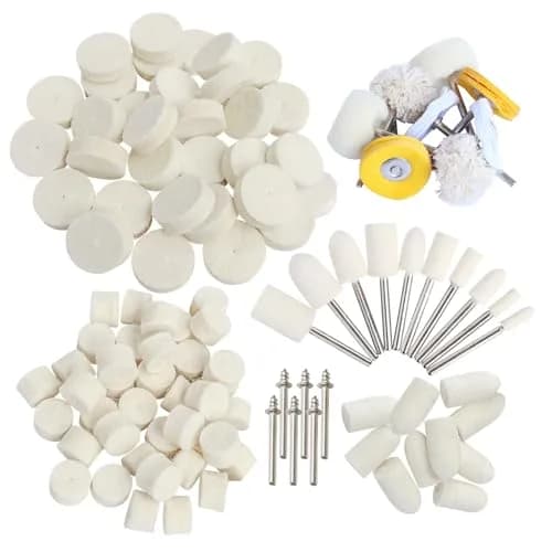 FPPO 1-Inch Polishing Buffing Wheel Set with 3mm Shank, 106 Pieces | Fine Polishing for Jewelry & Metal thumbnail 2