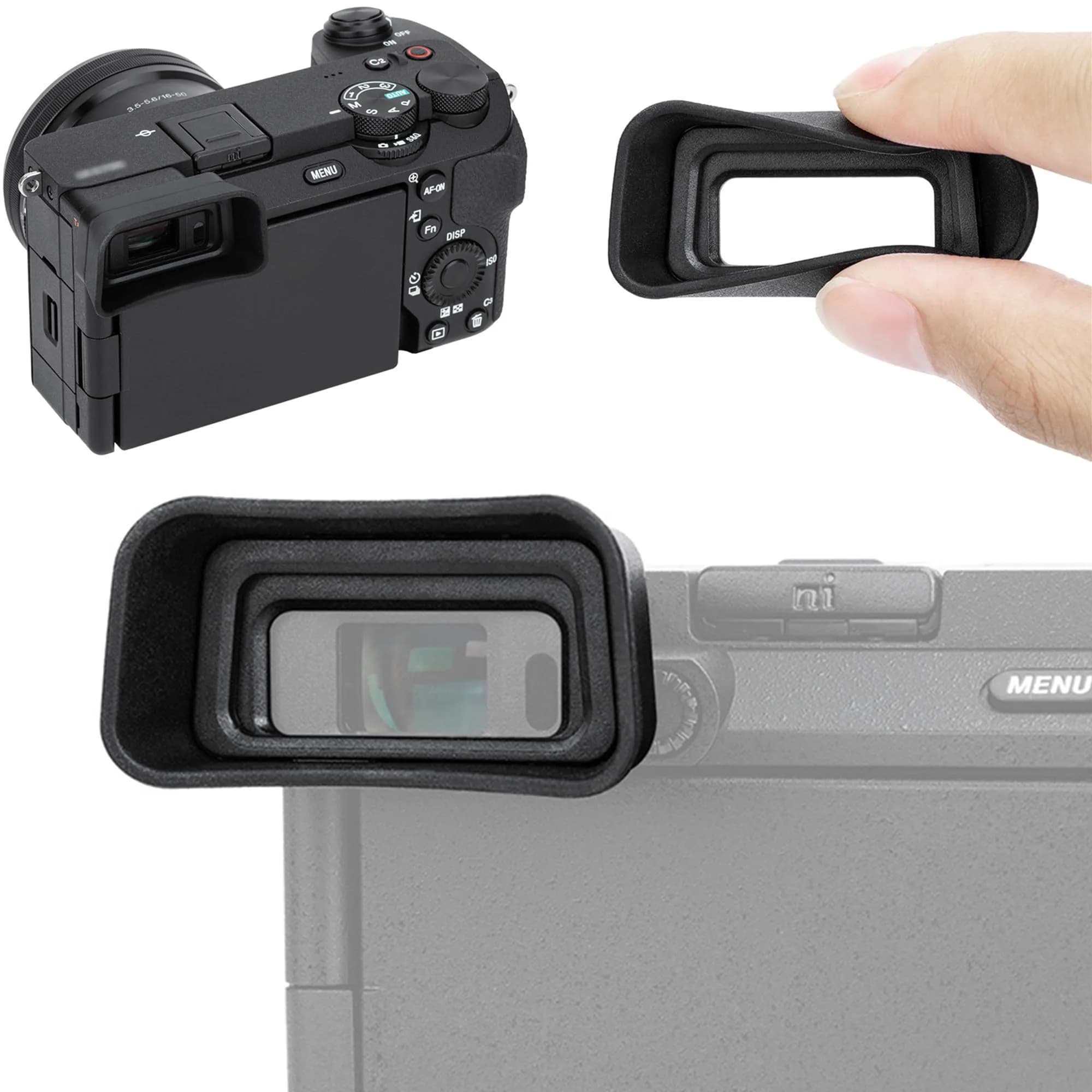 Kiorafoto Extended Eyecup for Sony A6700 Camera | Blocks Stray Light & Protects Viewfinder