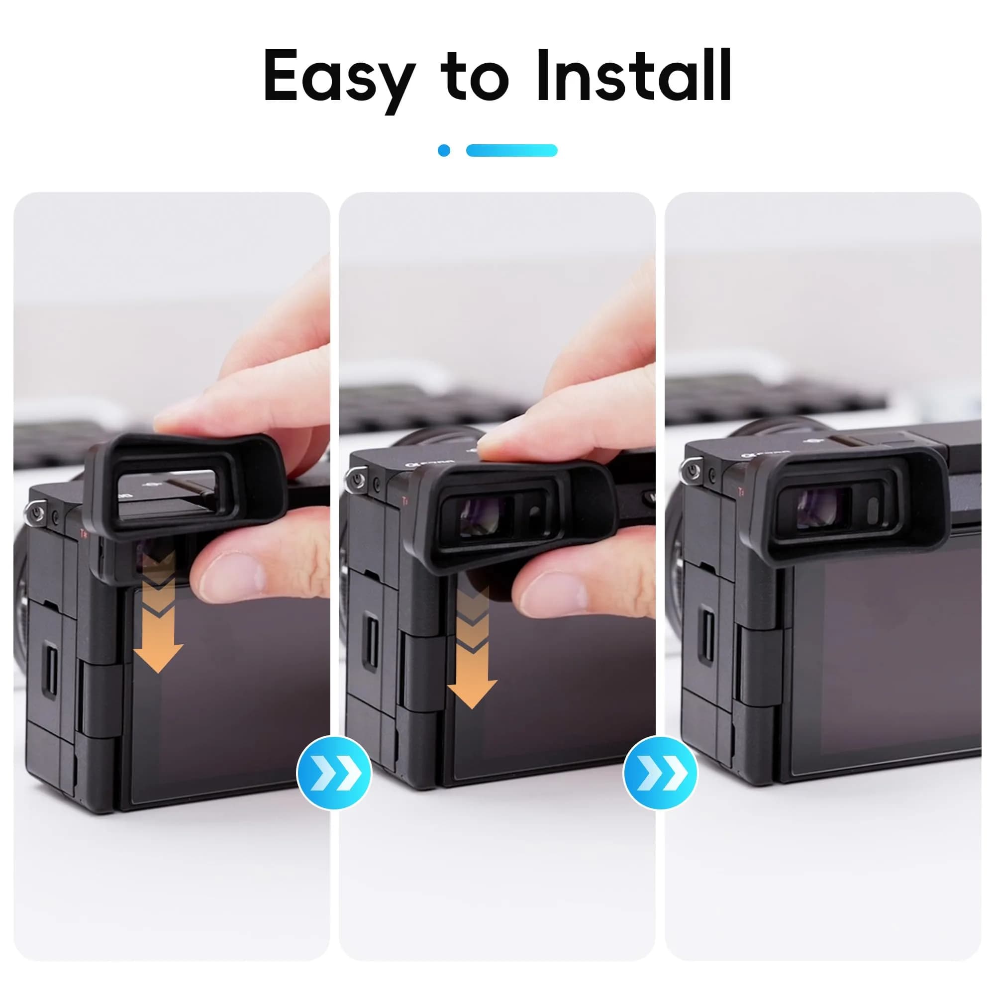 Kiorafoto Extended Eyecup for Sony A6700 Camera | Blocks Stray Light & Protects Viewfinder - view 7