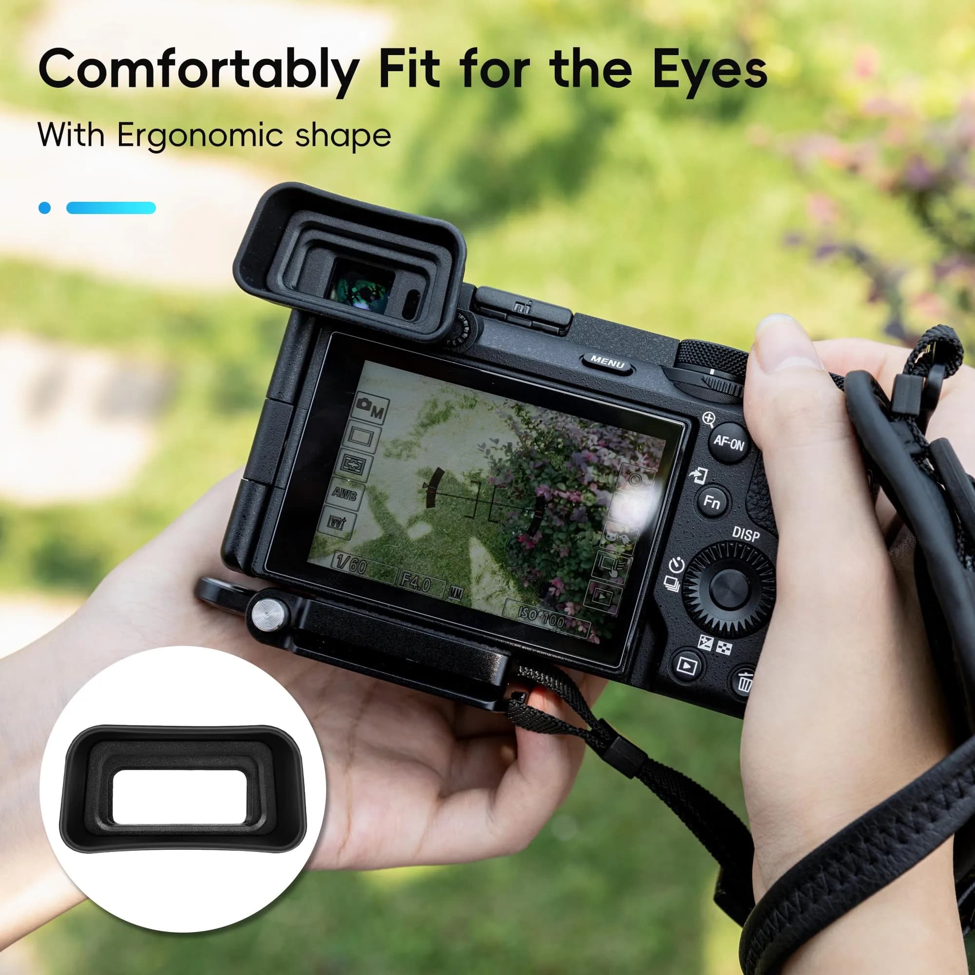 Kiorafoto Extended Eyecup for Sony A6700 Camera | Blocks Stray Light & Protects Viewfinder - view 8