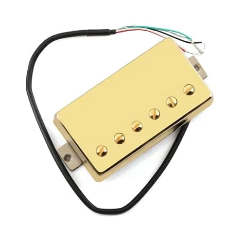 FLEOR Alnico 5 Guitar Humbucker Pickup Set Golden Neck+Bridge | 7-8k & 14-15k Ohms thumbnail 6
