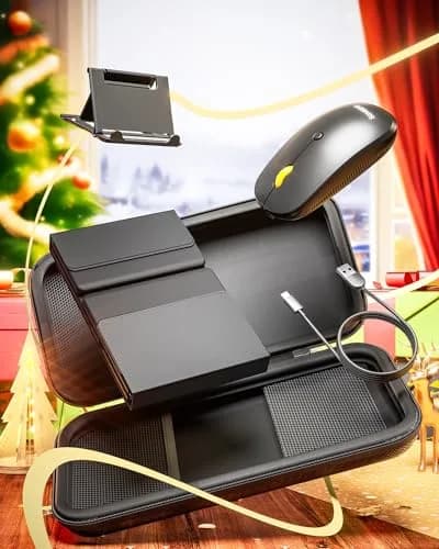 Samsers Foldable Keyboard and Mouse Combo, Full-Size Portable Travel Keyboard & Rechargeable Wireless Mouse | Bluetooth 5.0 + 2.4G thumbnail 9