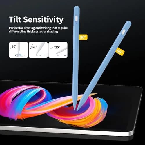 Tresoba Stylus Pencil for Apple iPad 2018-2026 | Palm Rejection & Fast Charge (165mm, Blue) thumbnail 5