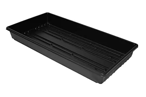 Living Whole Foods 10 Pack of Durable Black Plastic Growing Trays 21" x 11" x 2" | Reusable Seedling & Microgreen Trays thumbnail 2