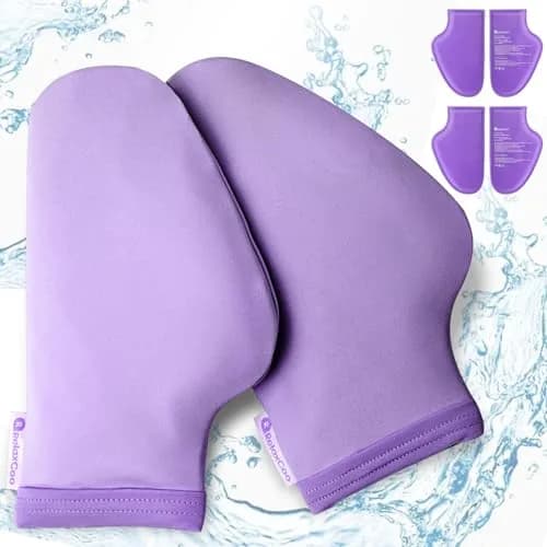 RelaxCoo Cold Therapy Socks & Hand Ice Pack Gloves, Purple, Large | For Neuropathy, Arthritis, Plantar Fasciitis Pain Relief thumbnail 6