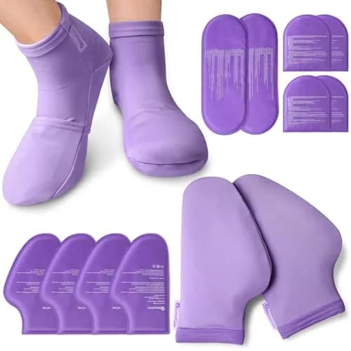 RelaxCoo Cold Therapy Socks & Hand Ice Pack Gloves S/M | Soothing Relief for Chemotherapy Neuropathy thumbnail 1