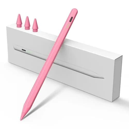 MEKO Stylus Pen for iPad 2018-2026, Pink | Tilt & Palm Rejection, Fast Charging, 1.5mm Fine Tip thumbnail 1