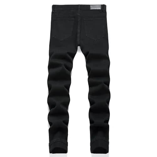 Liuhond Men's Ripped Distressed Straight Fit Denim Jeans 36 | Casual, Durable & Trendy thumbnail 3