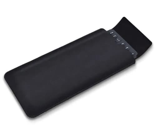 LEZE Protective Keyboard Sleeve Case for Logitech K380 & Pebble 2, Black | Travel-Ready PU Leather Bag thumbnail 1