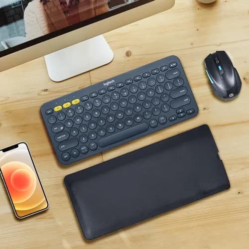 LEZE Protective Keyboard Sleeve Case for Logitech K380 & Pebble 2, Black | Travel-Ready PU Leather Bag thumbnail 5