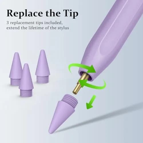 MEKO Stylus Pen for iPad 2018-2026 | Ultra-Fine Tip, Palm Rejection, Fast Charging (Purple) thumbnail 3
