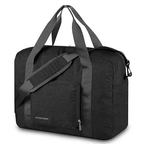 F.FETIVIN Personal Item Bag 17.7x12.6x6.3 | Foldable Travel Duffel for Women & Men, 25L thumbnail 1