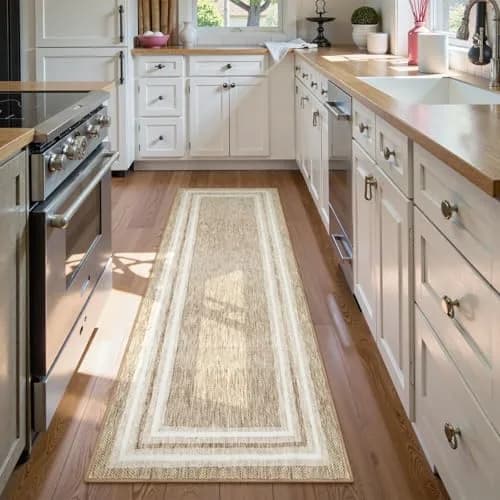 OJIA Modern Washable Runner Rug 61cm (2') x 183cm (6') | Non-Slip Printed Carpet for Hallway & Kitchen thumbnail 6