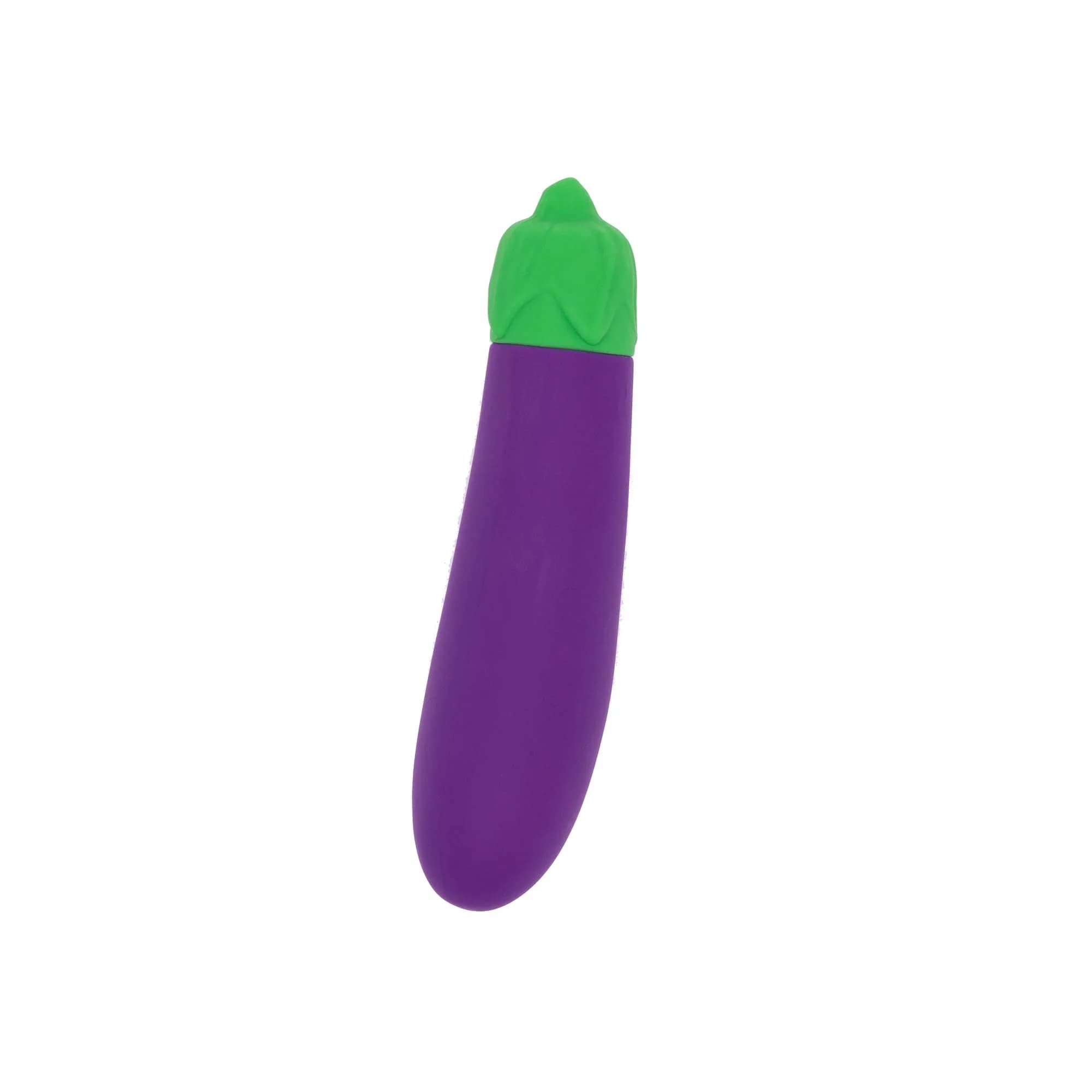 Emojibator Pickle Personal Massager 4.8in Waterproof Silicone USB Rechargeable — Purple