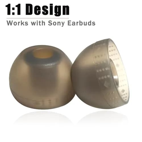 Mijusun Silicone Replacement Ear Tips for Sony WF-1000XM5/XM4/LinkBuds S/WF-C500 (4 Pairs, XS/S/M/L) | Noise Isolating Secure Fit thumbnail 3