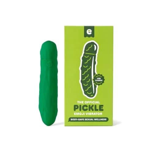 Emojibator Pickle Personal Massager 4.8in Waterproof Silicone USB Rechargeable thumbnail 1