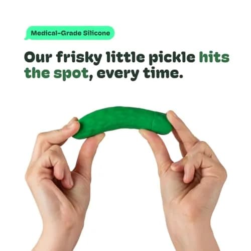 Emojibator Pickle Personal Massager 4.8in Waterproof Silicone USB Rechargeable thumbnail 5