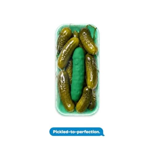 Emojibator Pickle Personal Massager 4.8in Waterproof Silicone USB Rechargeable thumbnail 6