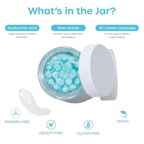 masque BAR Hydrating Capsule Cream Face Moisturizer 50ml | Hyaluronic Acid & Niacinamide for Dry & Sensitive Skin thumbnail 5